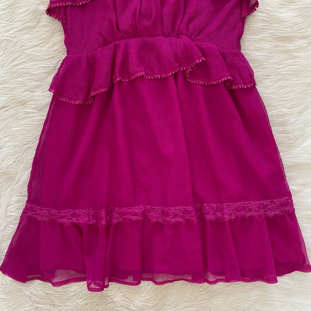Adelyn Rae Pink V-Neck Ruffle Dress - Picture 4 of 11